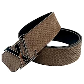 Louis Vuitton-Cinto Damier Santur Louis Vuitton-Marrom