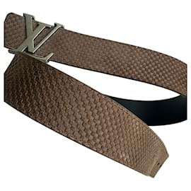 Louis Vuitton-Cinto Damier Santur Louis Vuitton-Marrom