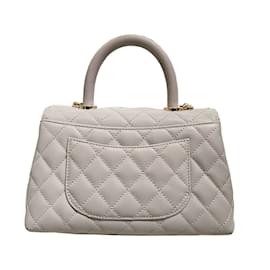 Chanel-Chanel Flap Bag XS Coco Handle in Light Gray-Grey