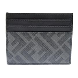 Fendi-Fendi Men's Card Case-Black,Yellow