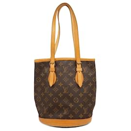 Louis Vuitton-Louis Vuitton Monogram Bucket PM Tote Bag-Brown