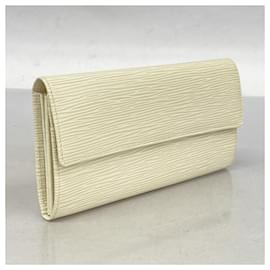 Louis Vuitton-Louis Vuitton Long Wallet Epi Portefeuille Sarah NM2 M6516J-Eggshell