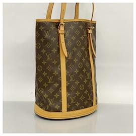 Louis Vuitton-Louis Vuitton Monogram Bucket GM Tote Bag-Brown