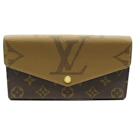 Louis Vuitton-Louis Vuitton Monogram Reverse Long Wallet-Brown,Monogram