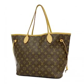 Louis Vuitton-Louis Vuitton Monogram Neverfull MM Tote Bag-Brown