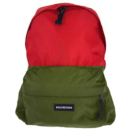 Balenciaga-Balenciaga Explorer Red Black Nylon Backpack-Black,Red