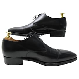 JM Weston-JM WESTON 437 CONTI 3 EYELETS 6.5E 41 BLACK LEATHER DERBY SHOES-Black