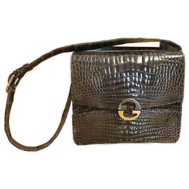 Bolsa Gucci de couro de crocodilo marrom Marrom