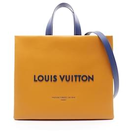 Louis Vuitton-Louis Vuitton Saffron Leather Tote Bag-Golden,Orange