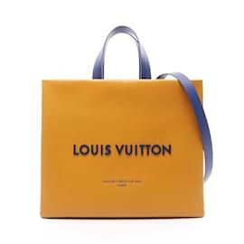 Louis Vuitton-Louis Vuitton Saffron Leather Tote Bag-Golden,Orange