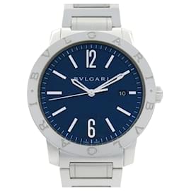 Bulgari-Bvlgari Men's Blue Stainless Steel Wristwatch-Other