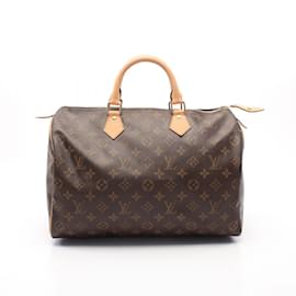 Louis Vuitton-Louis Vuitton Speedy 35 Monogram Handbag-Brown