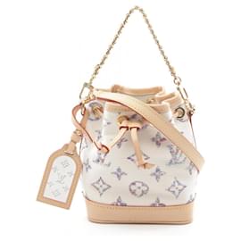Louis Vuitton-Louis Vuitton Nano Noe Monogram Jacquard Handbag-White