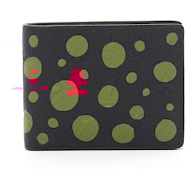 Louis Vuitton-Louis Vuitton x Yayoi Kusama Bi-fold Wallet-Black,Red