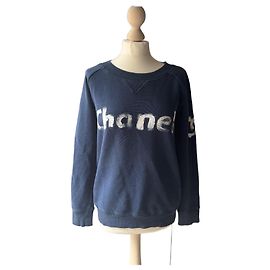 Pull Chanel Noël 2013 Bleu Marine en Coton Bleu Marine