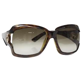 Gucci-GUCCI Interlocking Sunglasses plastic Brown Auth yk17310-Brown