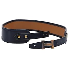 Hermès HERMES Constance Gürtel aus Leder Navy Auth am7633 Marineblau