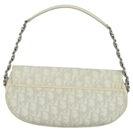 Christian Dior-Sac à épaule romantique Trotter Christian Dior en PVC blanc Auth 113887-Blanc