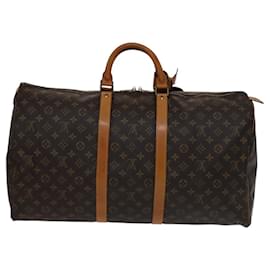 Louis Vuitton-LOUIS VUITTON Monogram Keepall 55 Boston Bag M41424 LV Auth yk17013-Monogram