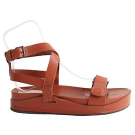 Inès de la Fressange Sandali in pelle marrone Marrone