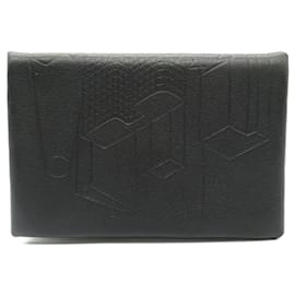 Hermès-Hermes Calvi Black Business Card Holder-Black