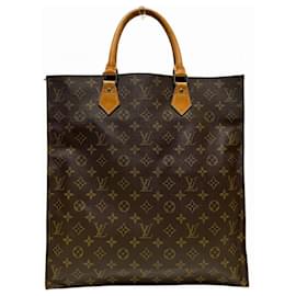 Louis Vuitton-Louis Vuitton Monogram Sac Plat Tote Bag-Brown,Monogram