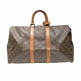 Louis Vuitton-Louis Vuitton Monogram Keepall 45 Boston Bag-Brown,Other,Monogram