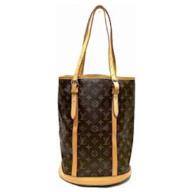 Louis Vuitton-Louis Vuitton Monogram Bucket GM M42236 Bag-Brown,Monogram