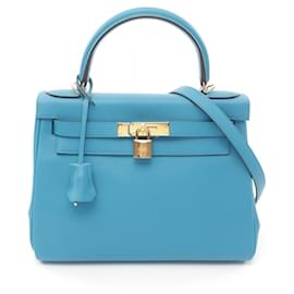 Hermès-Hermes Kelly 28 Handbag-Blue
