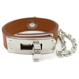 Hermès-Hermes Kelly Glove Holder in Swift Leather-Brown,Golden