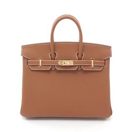 Hermès-Hermes Birkin 25 Handbag-Brown,Golden