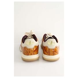 Adidas-Samba leather sneakers-Silvery