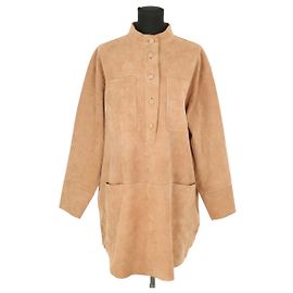 SéZane Vestido de camurça Marrom