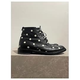 Saint Laurent-SAINT LAURENT Ankle boots T.EU 38.5 Leather-Black