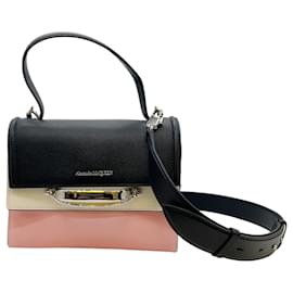 Alexander Mcqueen-Alexander McQueen Black and Pink The Story Bag-Black