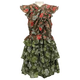 Ulla Johnson-Ulla Johnson Fern Floral Sarafina Dress-Brown