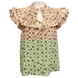 Ulla Johnson-Ulla Johnson Beige Floral Solina Top-Beige