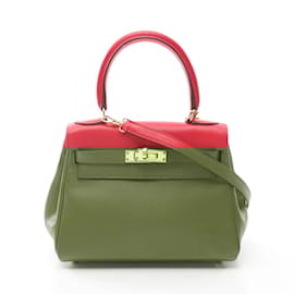 Hermès-Hermes Mini Kelly Handbag-Red