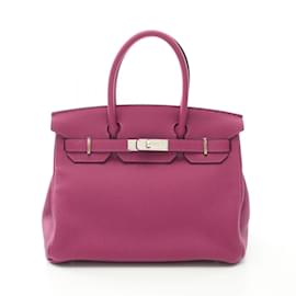 Hermès-Hermes Birkin 30 Handbag in Purple Togo Leather-Purple