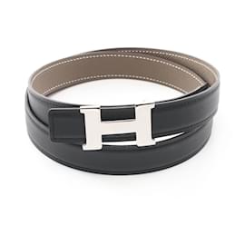 Hermès-Hermes Mini Constance H Belt-Brown,Black
