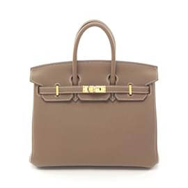Hermès-Hermes Birkin 25 Handbag-Brown,Taupe