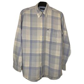 Camicia Tommy Hilfiger azzurra in cotone da uomo M Blu