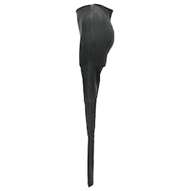 Balenciaga- Balenciaga Paneled Skinny Pants in Black Leather-Black