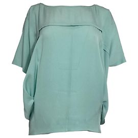 Blusa a maniche corte Diane von Furstenberg in seta turchese Altro