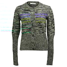 Prada- Prada Knitted Buttoned Cardigan in Green Wool-Green