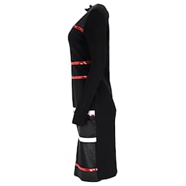Givenchy- Givenchy Sequins-Trimmed Midi Dress in Black Viscose-Black