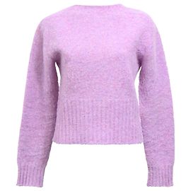 Victoria Beckham Mélange gebruschter Pullover lila Wolle Lila