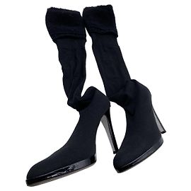RENE CAOVILLA Boots T.EU 36 Cloth Black