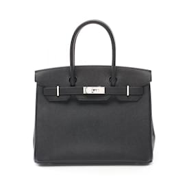 Hermès-Hermes Birkin 30 Handbag in Black Epsom Leather-Black