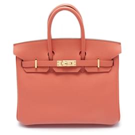 Hermès-Hermes Birkin 25 Flamingo Handbag-Pink
